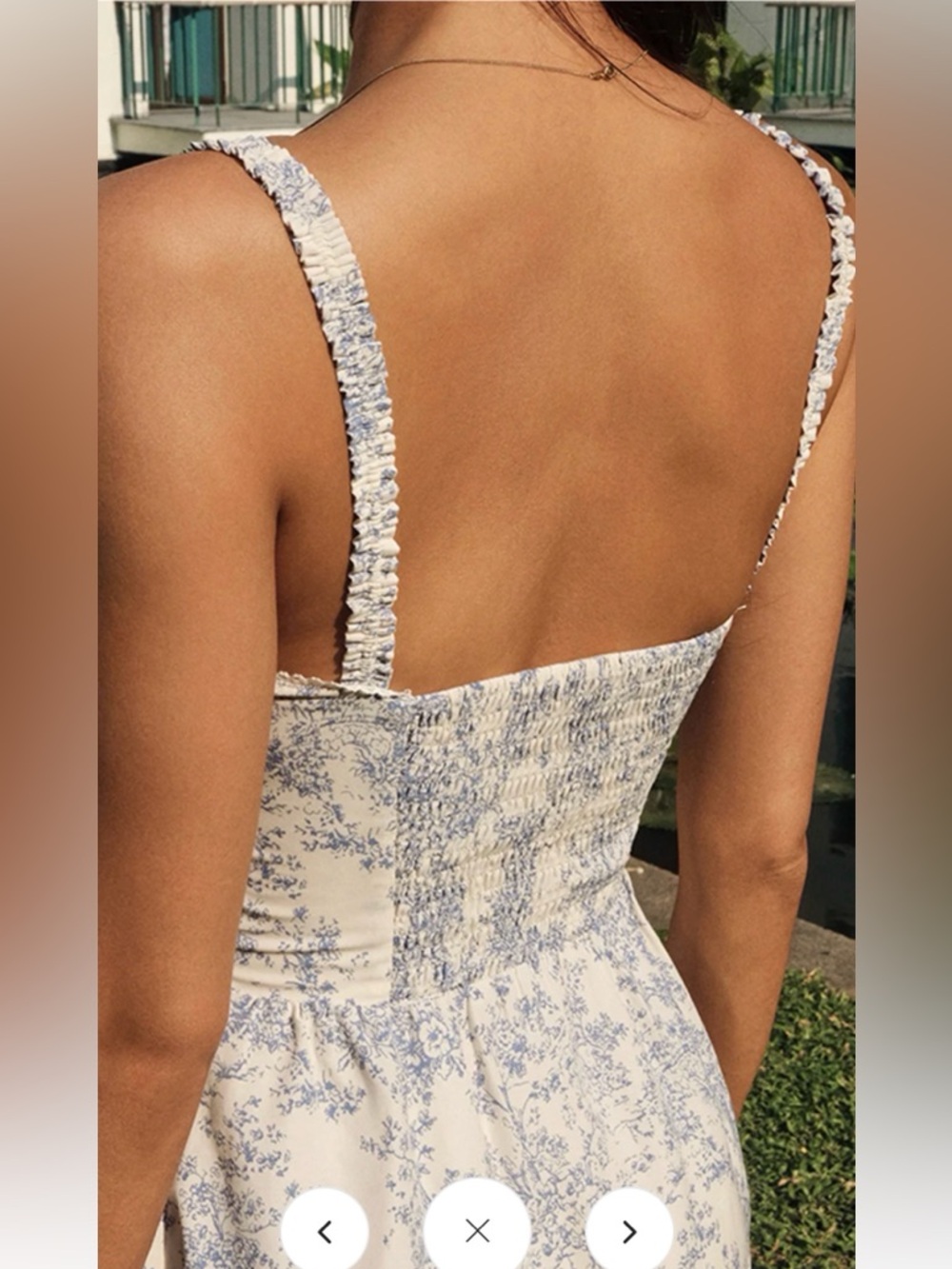 Commense Sapphire Garden Floral Cami Midi Dress Blue & White Floral - Picture 5 of 16